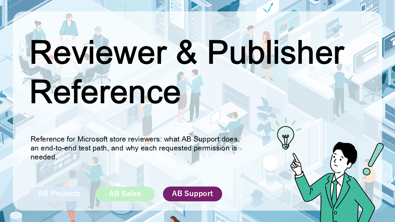 AB Support — Reviewer & Publisher Reference
