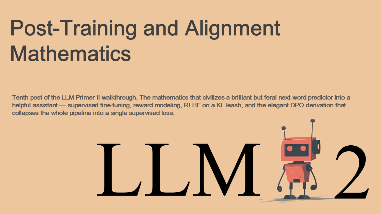 Chapter 10 — Post-Training and Alignment Mathematics