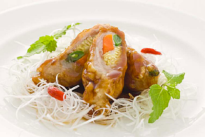 旬野菜の豚肉巻き